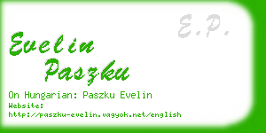 evelin paszku business card